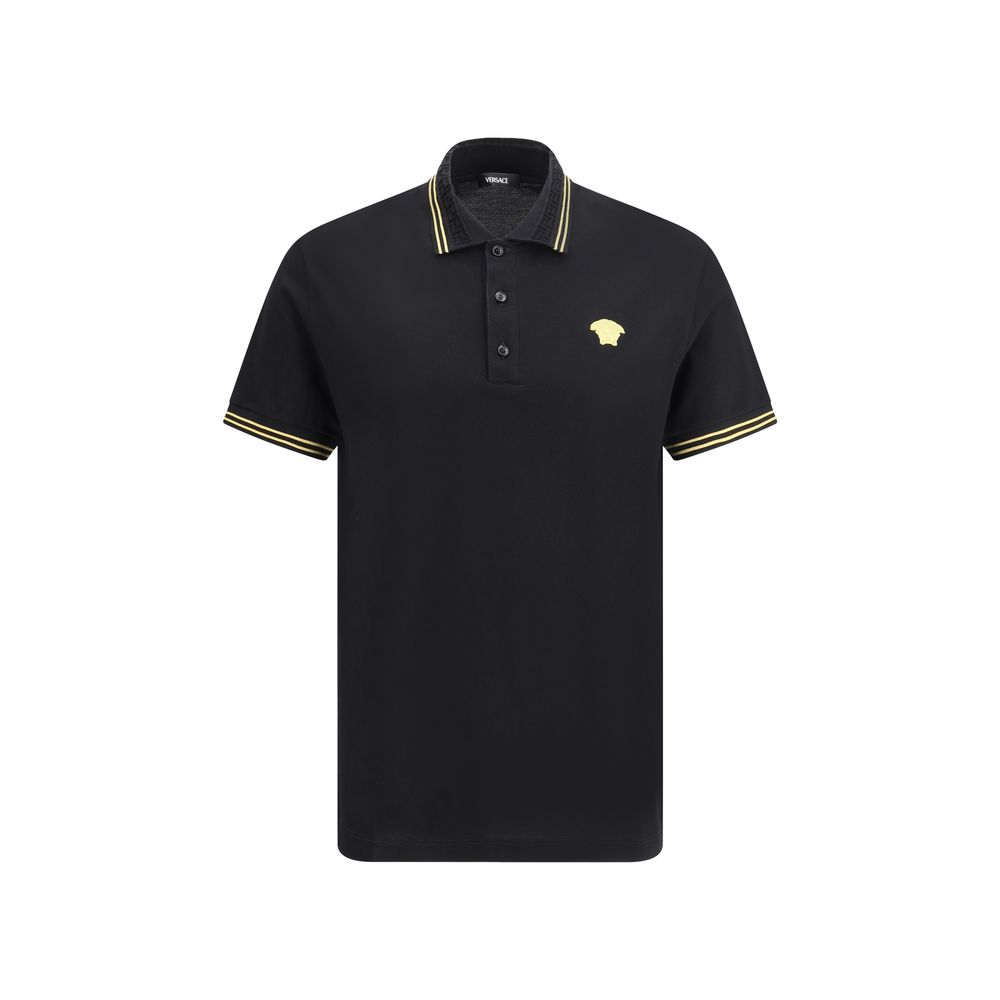 Polo Versace in cotone nero