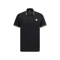 Polo Versace in cotone nero