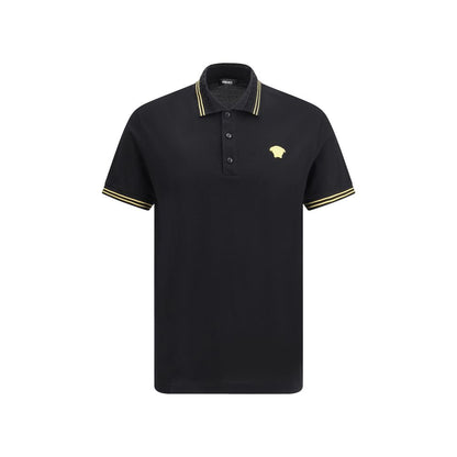 Polo Versace in cotone nero