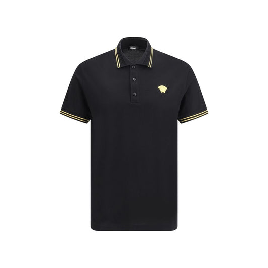 Polo Versace in cotone nero