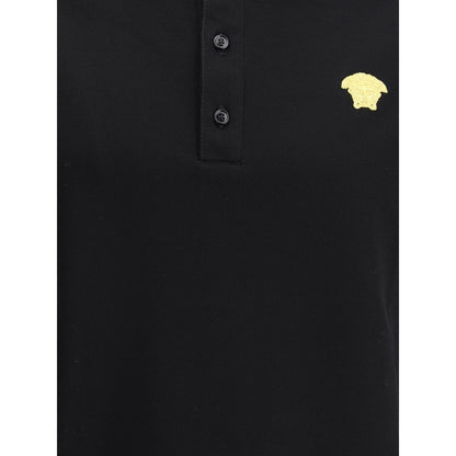 Polo Versace in cotone nero