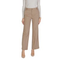 Pantaloni eleganti in viscosa beige Street One