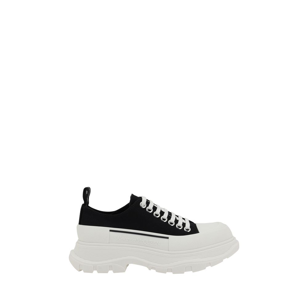 Sneakers alte in cotone nero Alexander McQueen