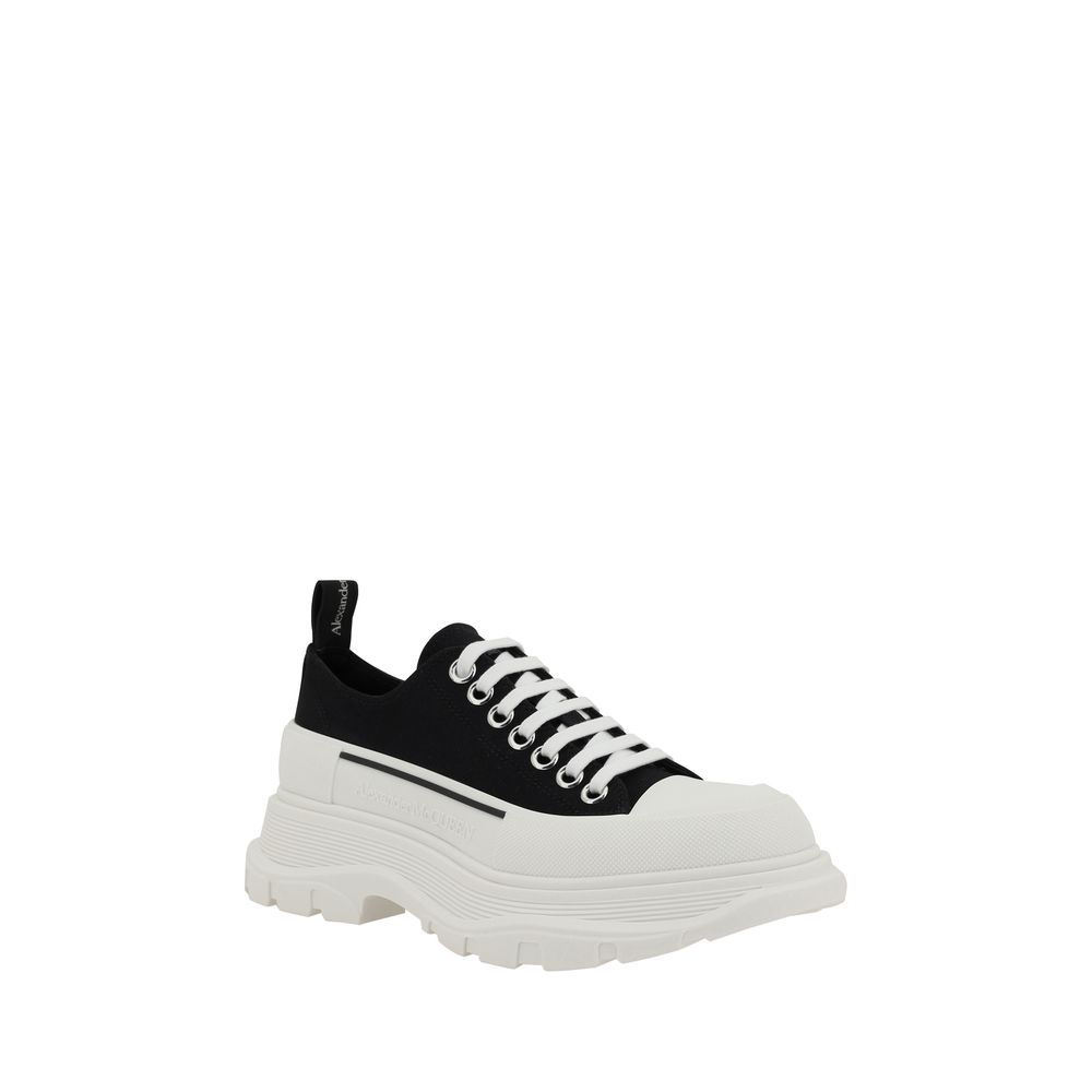 Sneakers alte in cotone nero Alexander McQueen