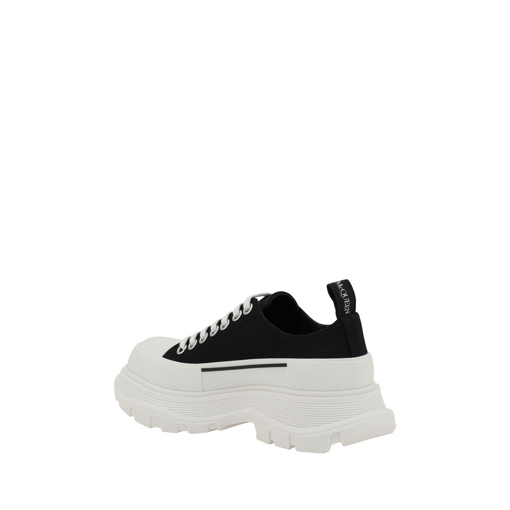 Sneakers alte in cotone nero Alexander McQueen
