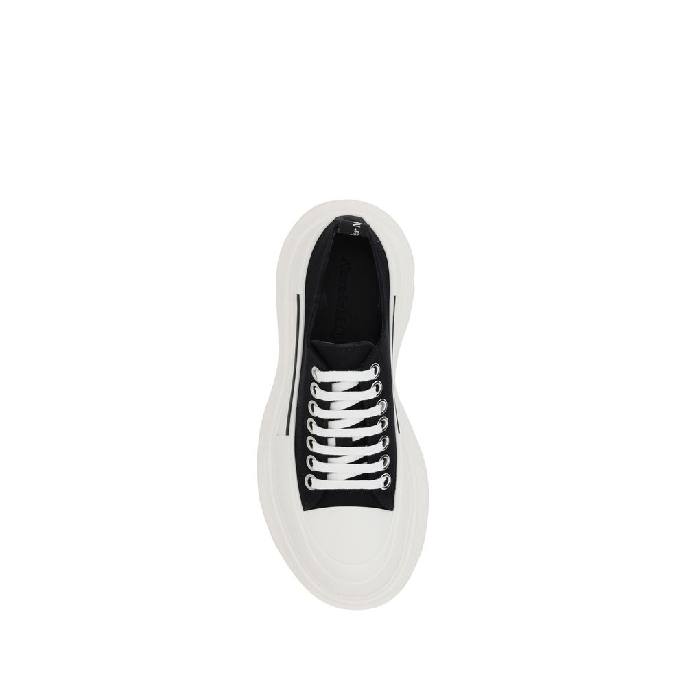 Sneakers alte in cotone nero Alexander McQueen