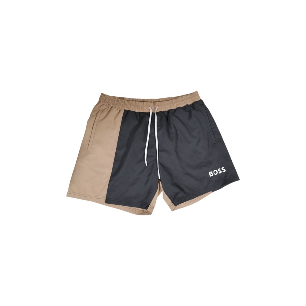 Slip da bagno in poliestere beige Hugo Boss