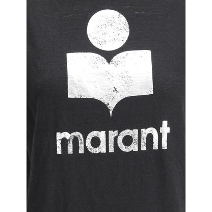 T-shirt en lin noir Marant Étoile
