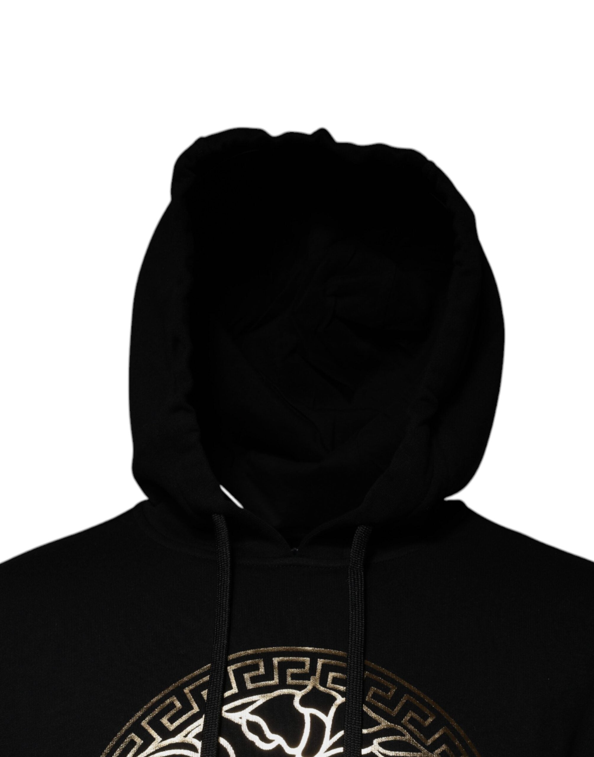 Felpa con cappuccio e pullover in cotone con Medusa nera Versace