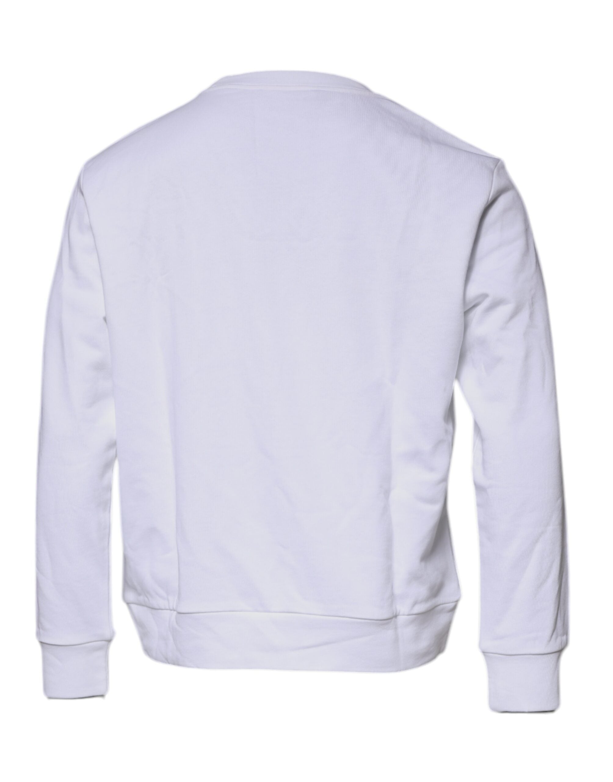 Pull Versace blanc à col rond brodé de la Méduse