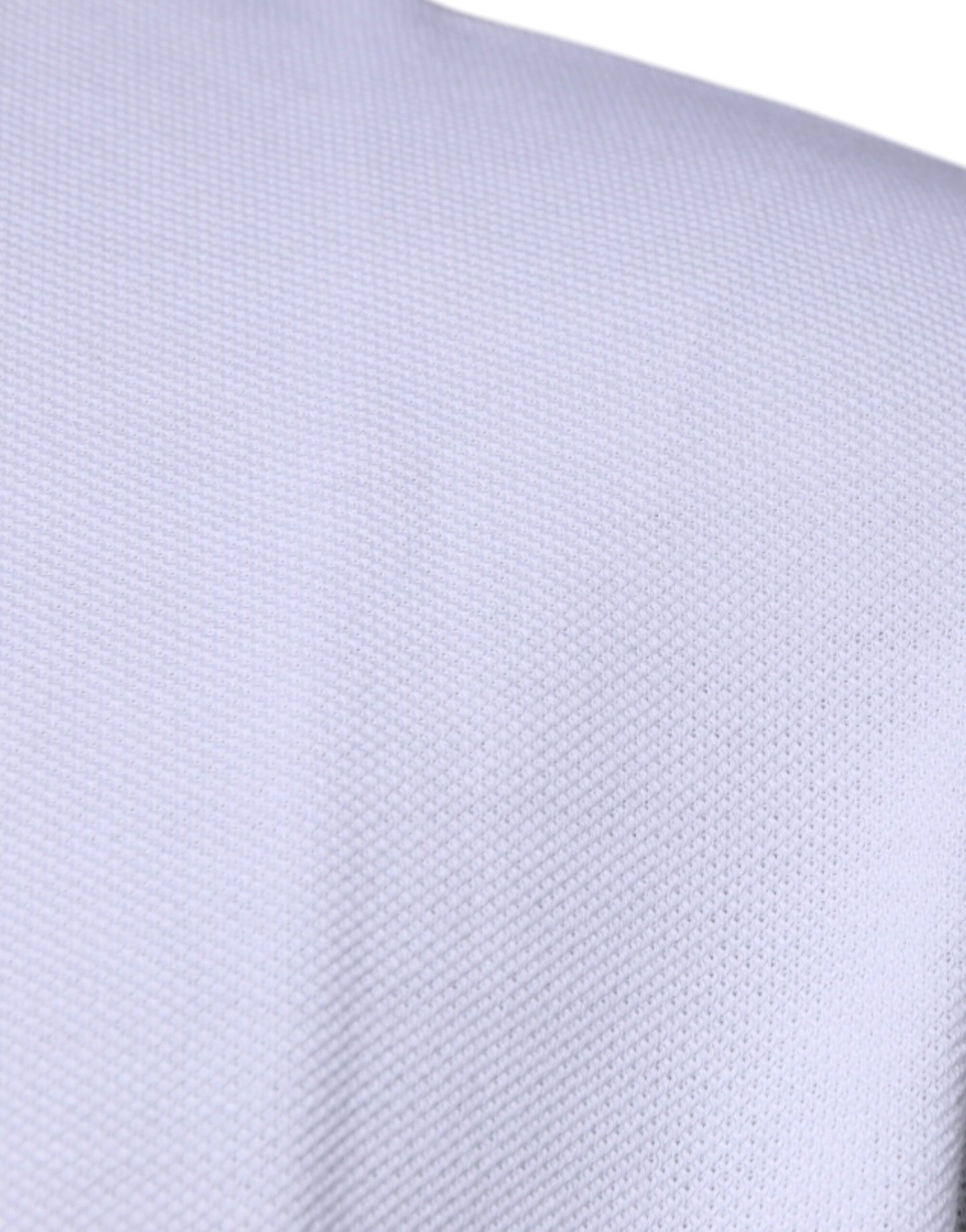 Polo da uomo a maniche corte con colletto in viscosa bianca Versace