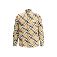 Camicia Burberry beige in cotone con motivo