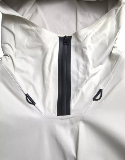 Giacca impermeabile in pelle bianca da uomo Bottega Veneta