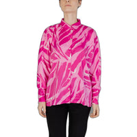 Blouse rose en polyester uniquement