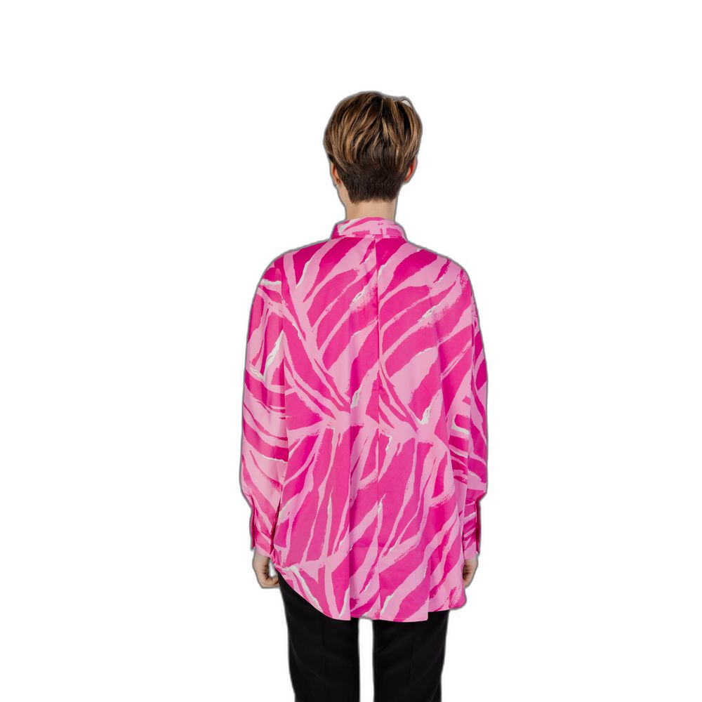 Blouse rose en polyester uniquement