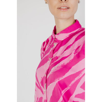 Blouse rose en polyester uniquement