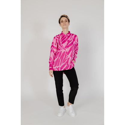 Blouse rose en polyester uniquement
