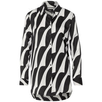 Blouse en viscose noire et blanche Street One