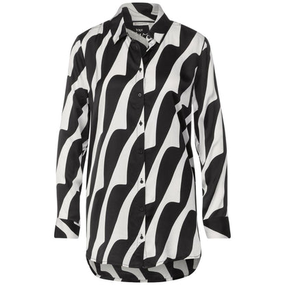 Blouse en viscose noire et blanche Street One