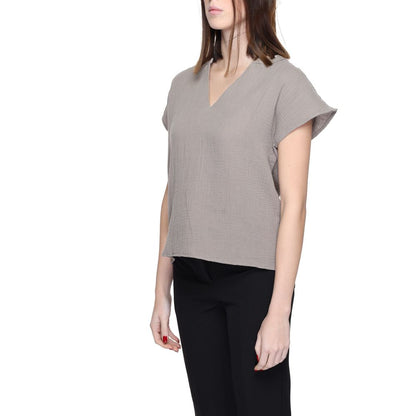 Blusa in cotone beige Jacqueline De Yong
