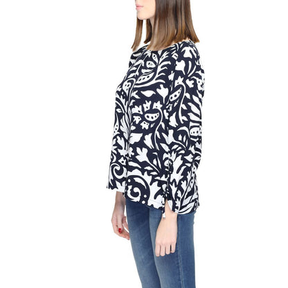 Camicetta in viscosa blu Street One