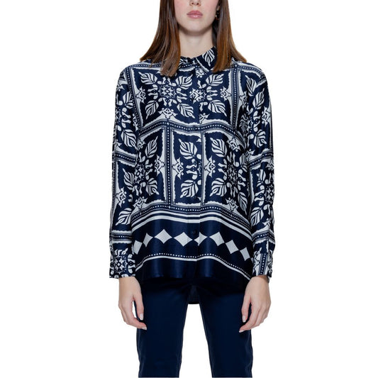 Camicetta in viscosa blu Street One