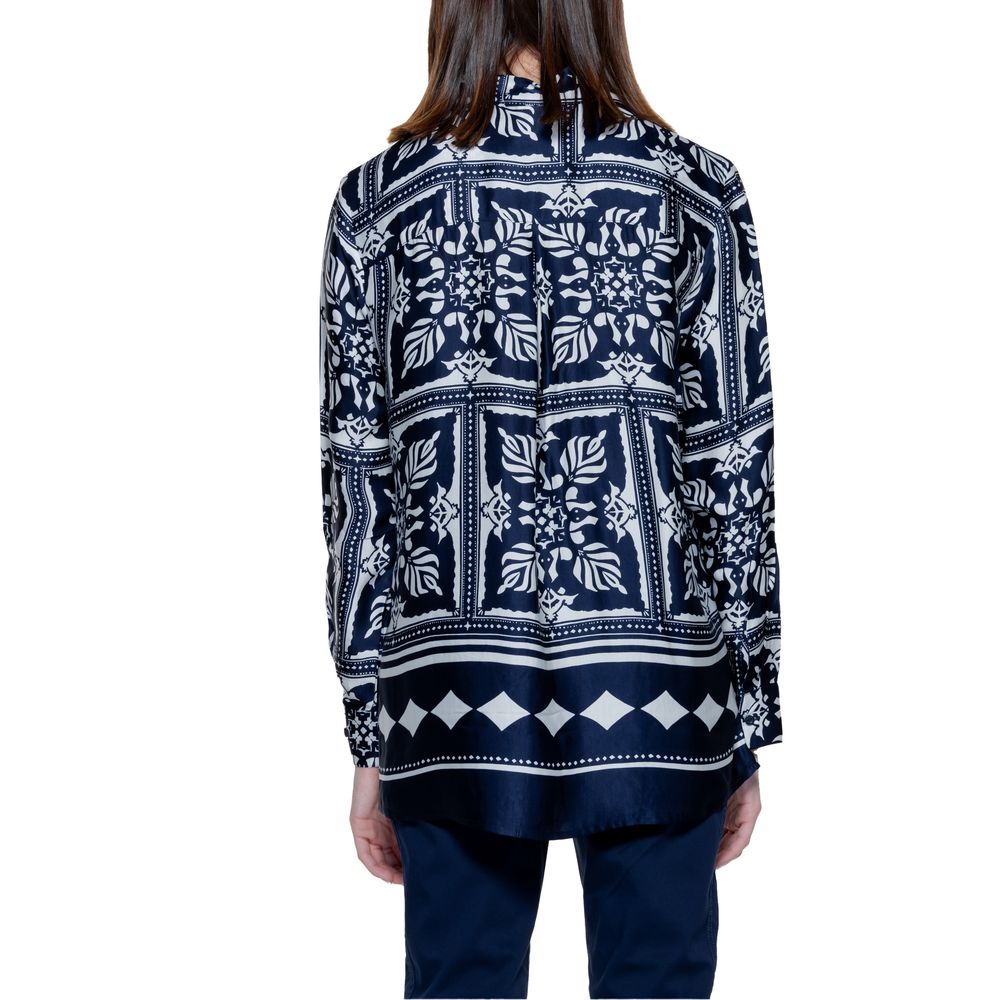 Camicetta in viscosa blu Street One