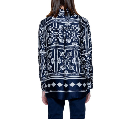 Camicetta in viscosa blu Street One