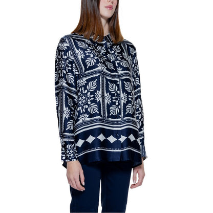Camicetta in viscosa blu Street One