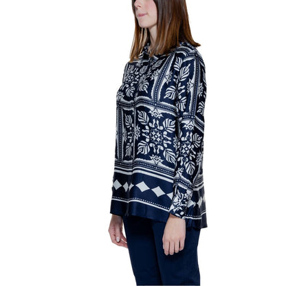 Camicetta in viscosa blu Street One