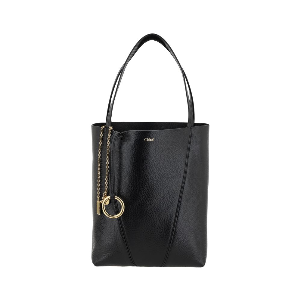 Borsa a tracolla Chloé Bos Taurus in pelle di vitello nera