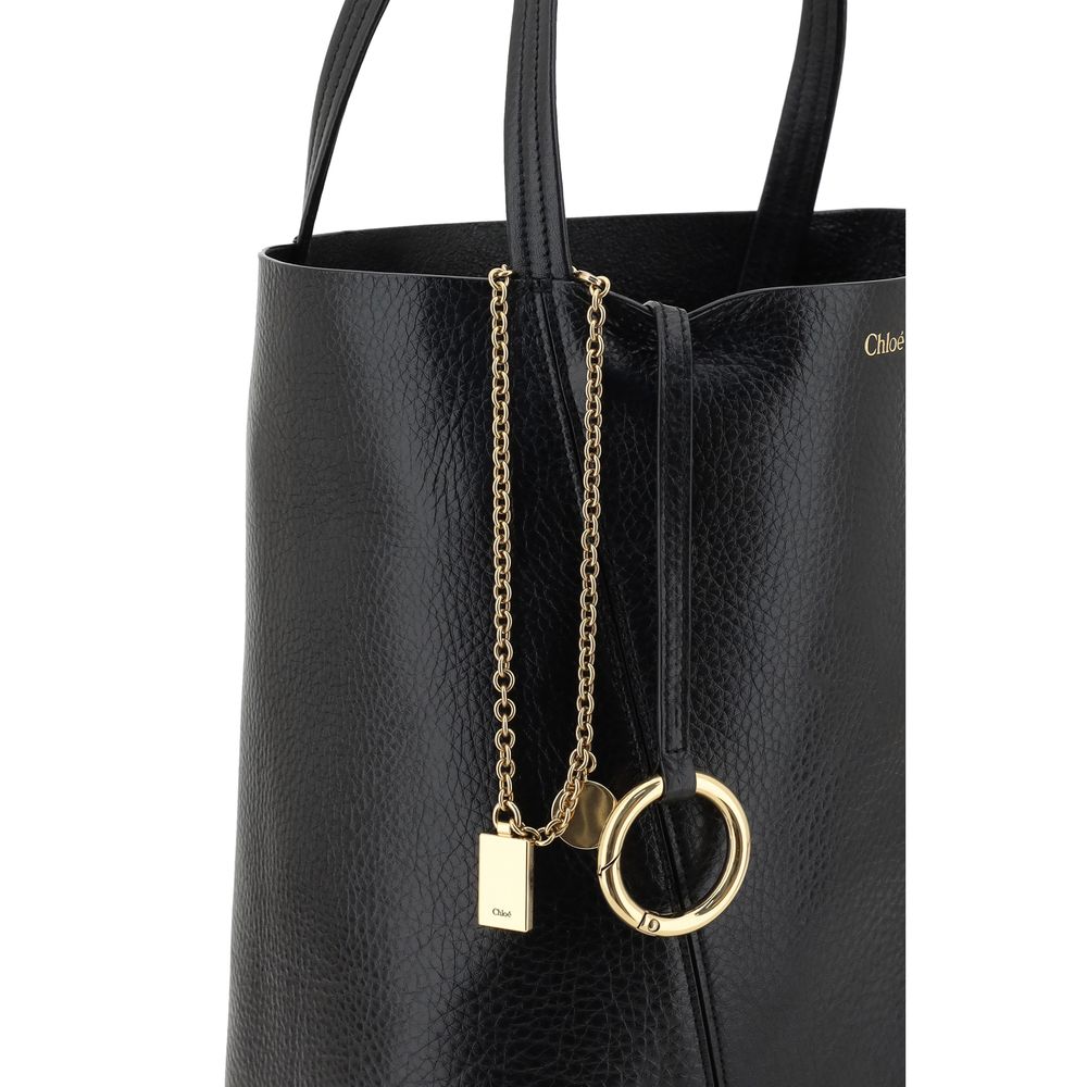 Borsa a tracolla Chloé Bos Taurus in pelle di vitello nera