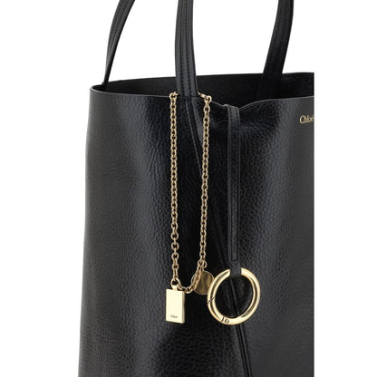 Borsa a tracolla Chloé Bos Taurus in pelle di vitello nera