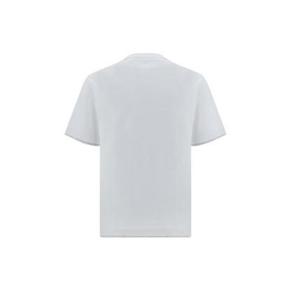 T-shirt en coton blanc Brunello Cucinelli