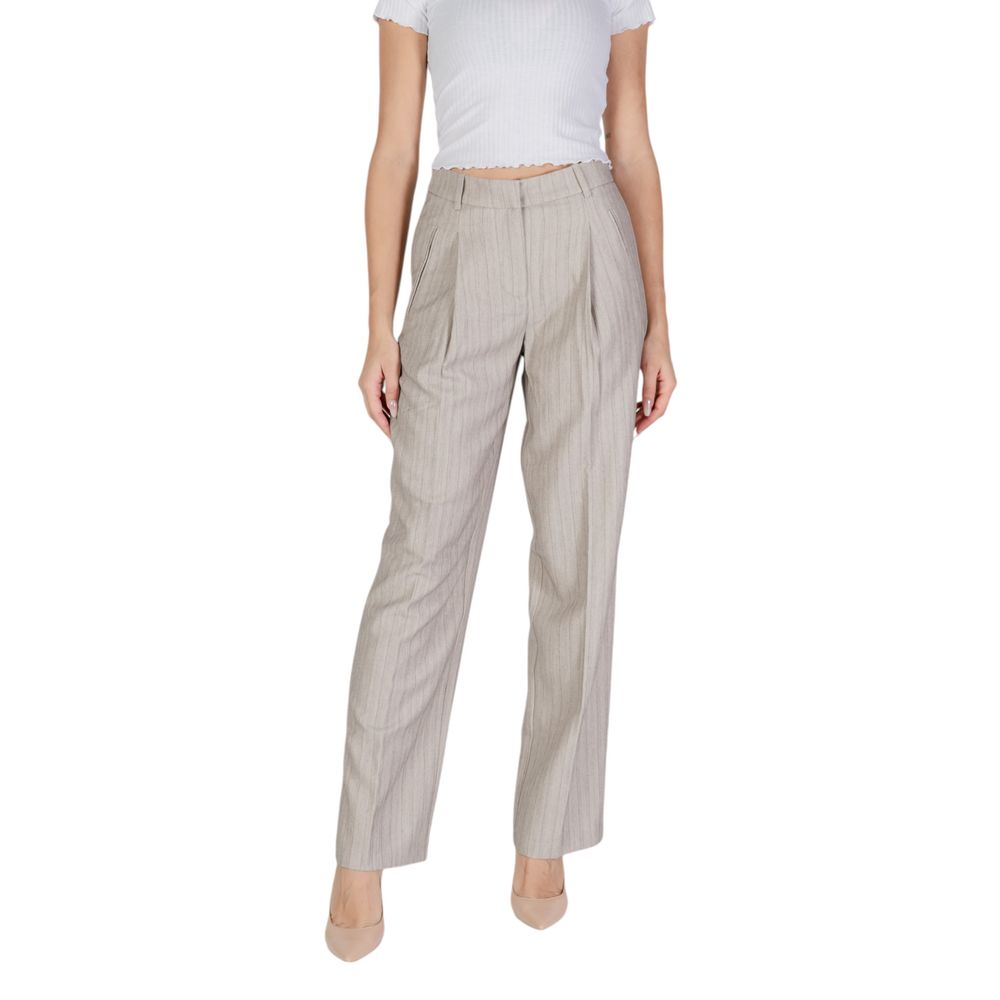 Pantaloni casual in poliestere grigio Vero Moda