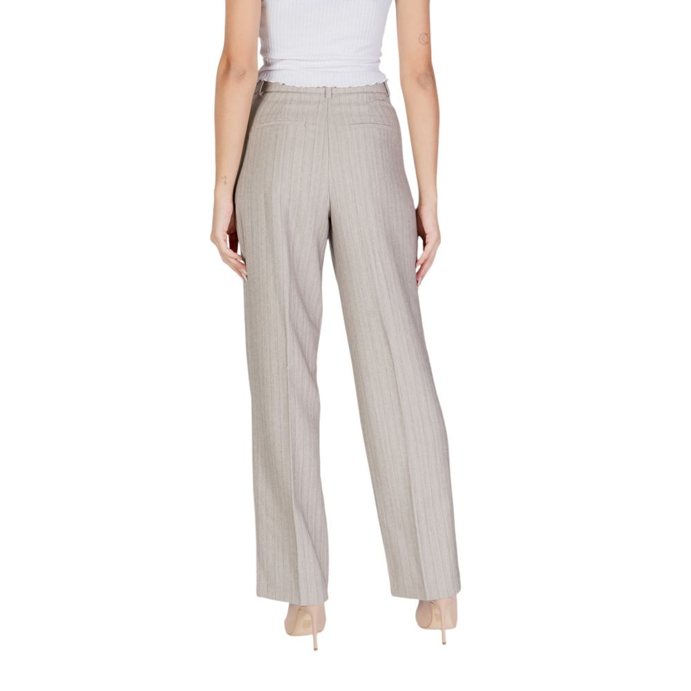Pantaloni casual in poliestere grigio Vero Moda