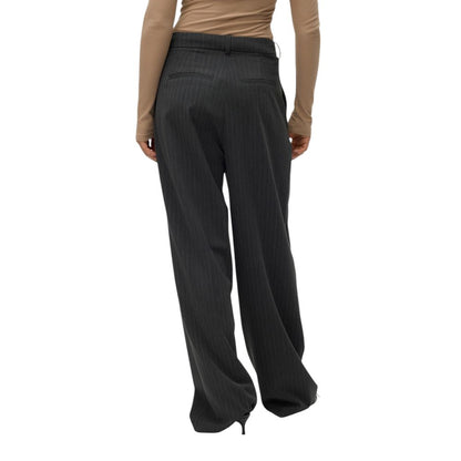 Pantaloni casual in poliestere grigio Vero Moda