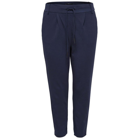 Solo pantaloni casual in viscosa blu