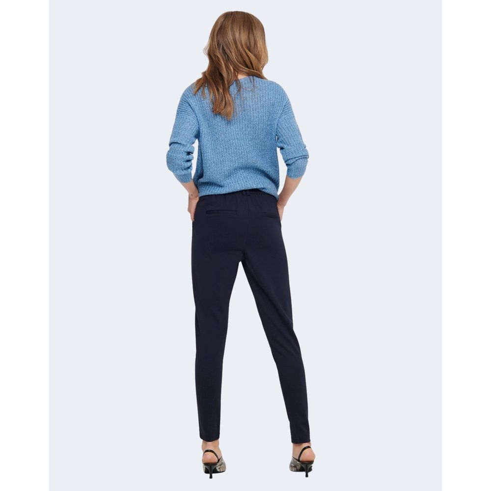Solo pantaloni casual in viscosa blu