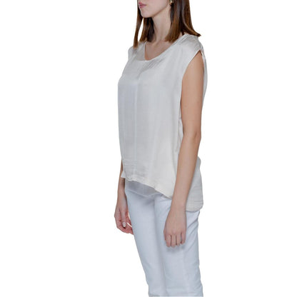 Camicetta in viscosa beige Street One