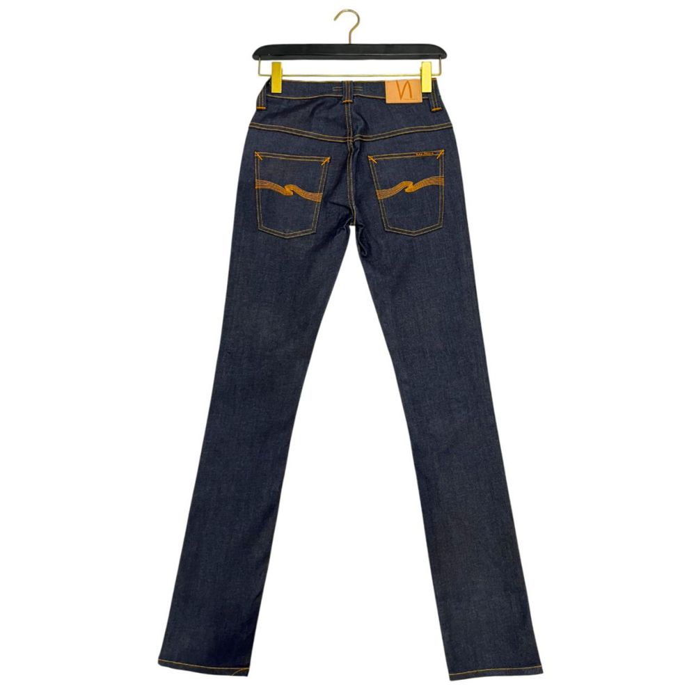 Jean Nudie Jeans bleu en coton pour femme