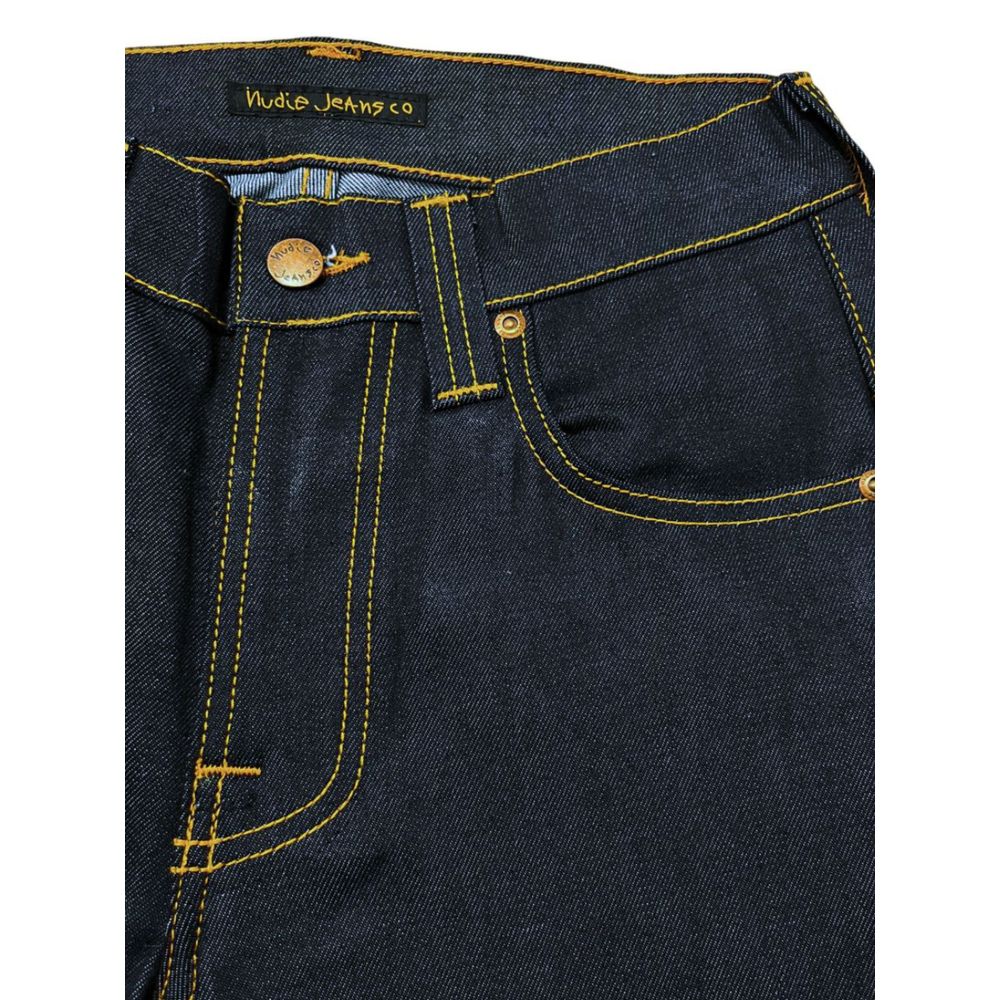 Jean Nudie Jeans bleu en coton pour femme