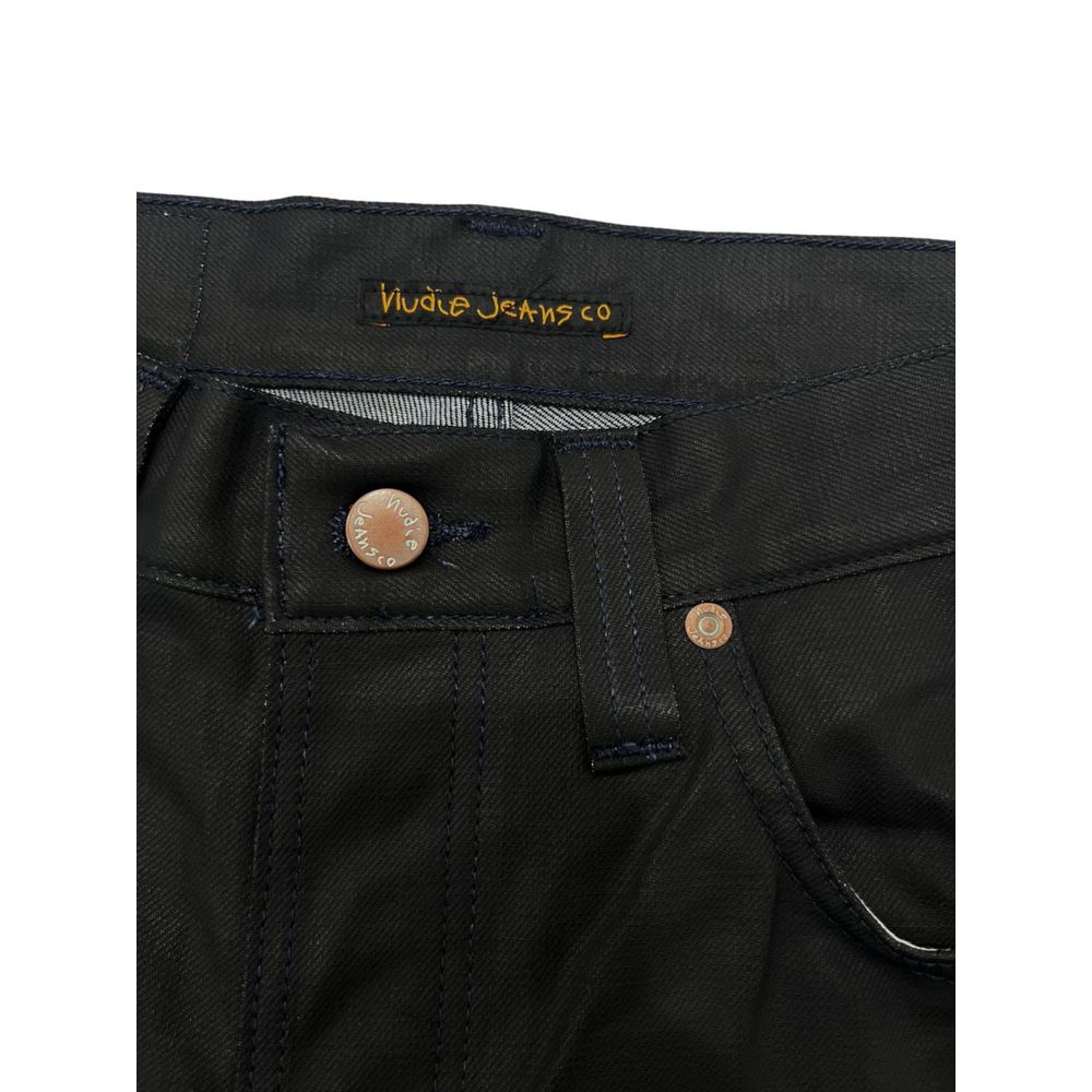 Jeans Nudie Jeans noirs en coton pour hommes