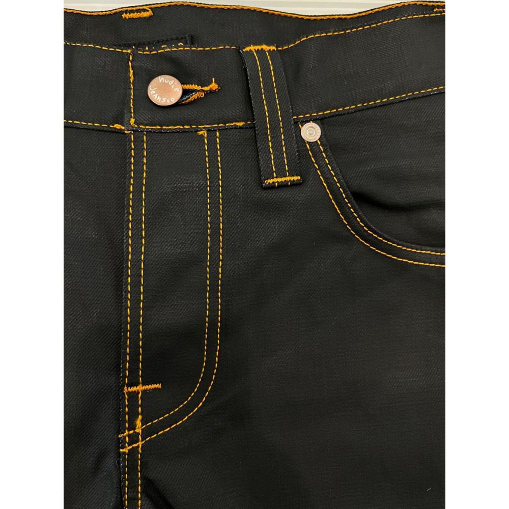 Jeans da uomo in cotone nero Nudie Jeans