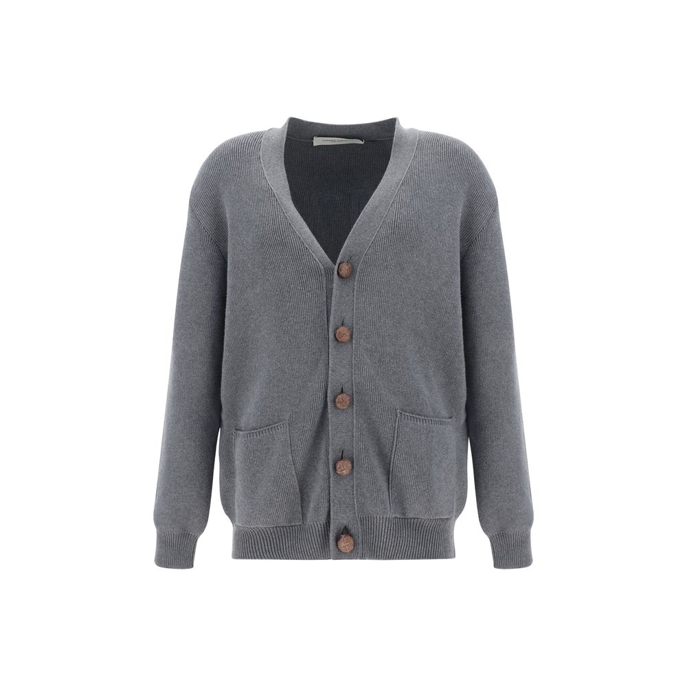 Cardigan Golden Goose grigio in cotone