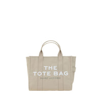 Borsa a mano in cotone beige Marc Jacobs