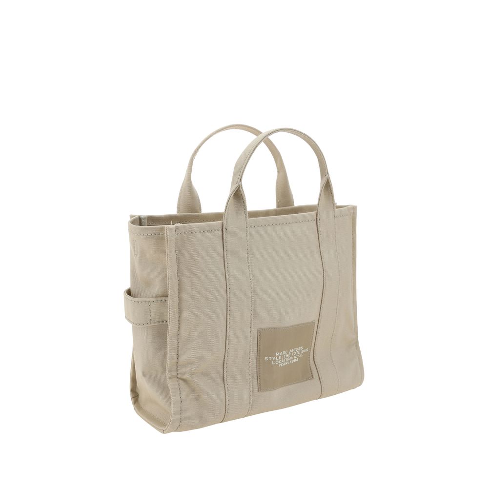 Borsa a mano in cotone beige Marc Jacobs