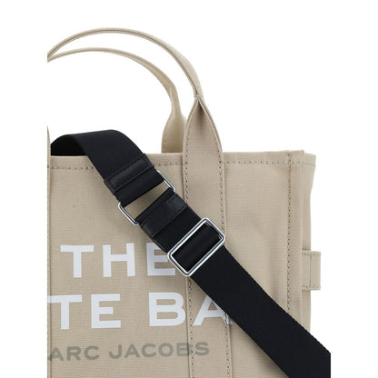 Borsa a mano in cotone beige Marc Jacobs