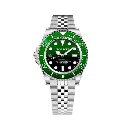 Orologio elegante Bobroff in acciaio inossidabile argentato