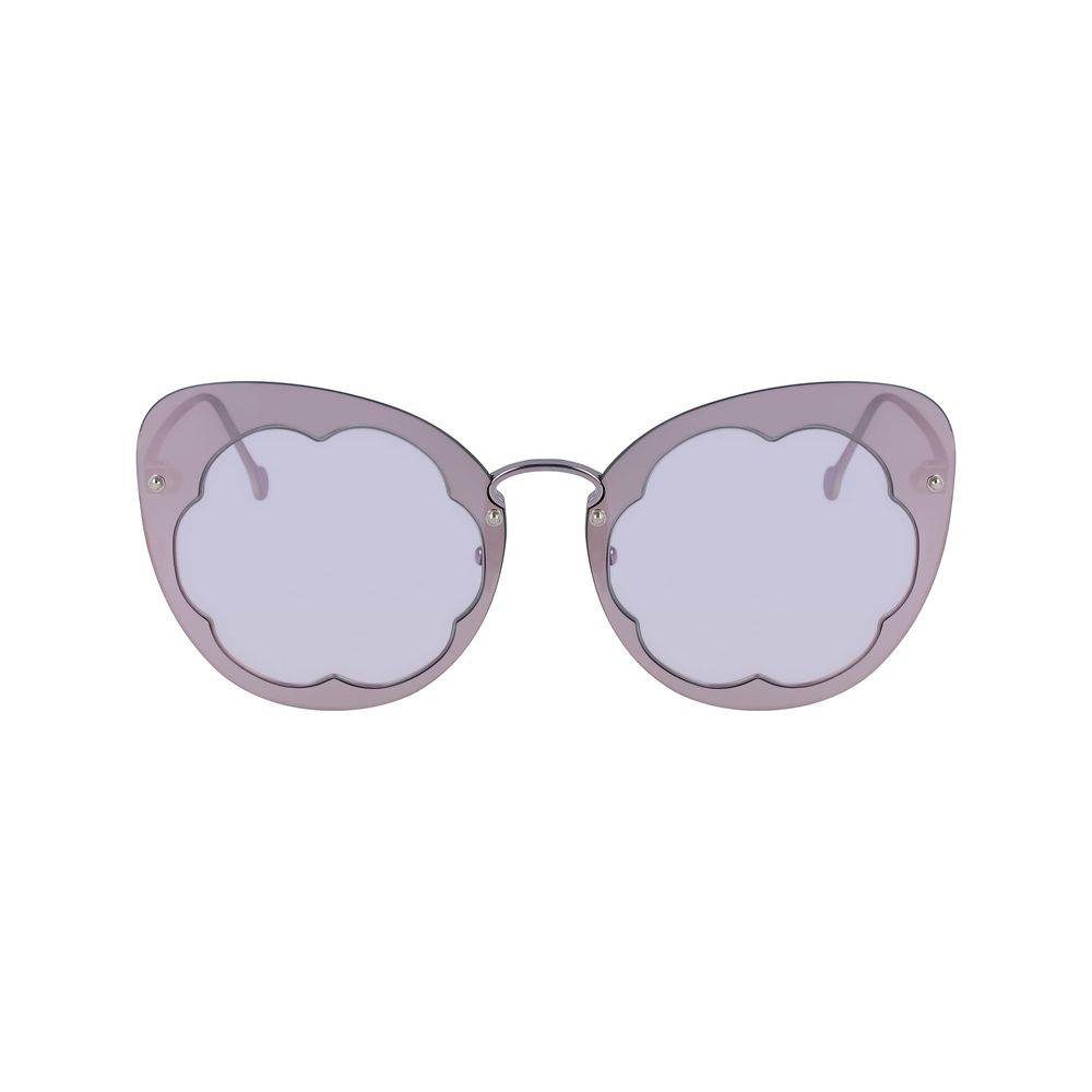 Lunettes de soleil Salvatore Ferragamo en métal violet